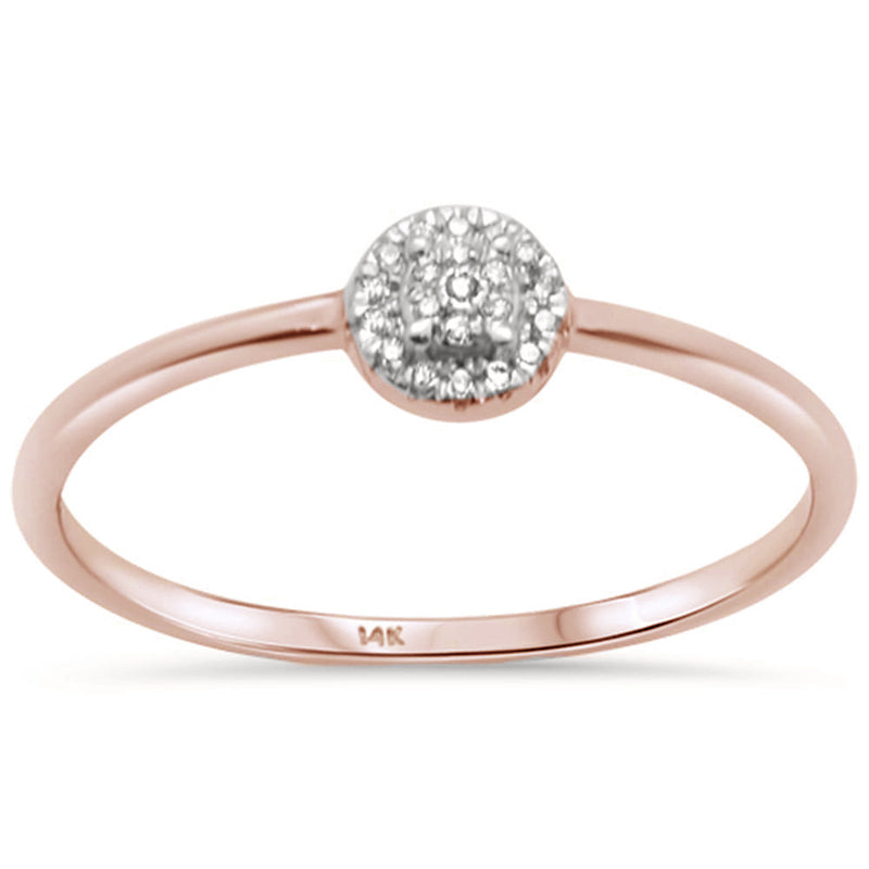 DIAMOND CLOSEOUT! .04ct G SI 14K Rose Gold Diamond Promise Solitaire Ring Size 6.5