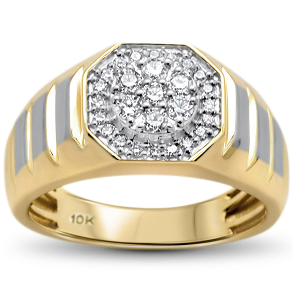 DIAMOND CLOSEOUT!  .50ct F SI 10kt Yellow Gold Diamond Men's Band Ring