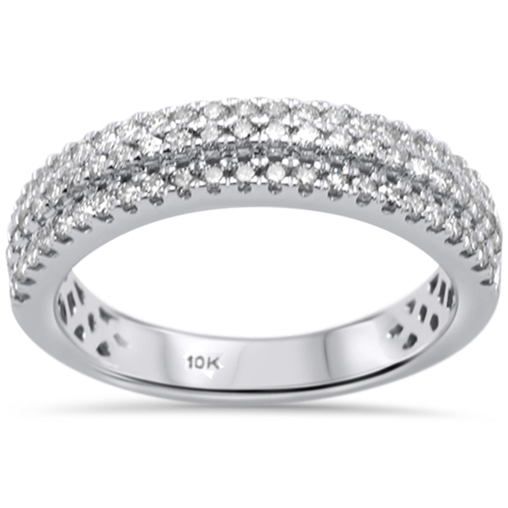 DIAMOND CLOSEOUT! .50ct 10K White Gold Diamond Ladies Band Ring Band Size 6.5