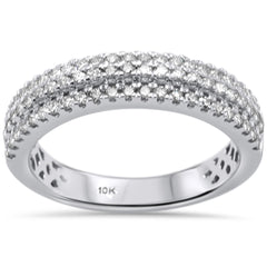 DIAMOND CLOSEOUT! .50ct 10K White Gold Diamond Ladies Band Ring Band Size 6.5