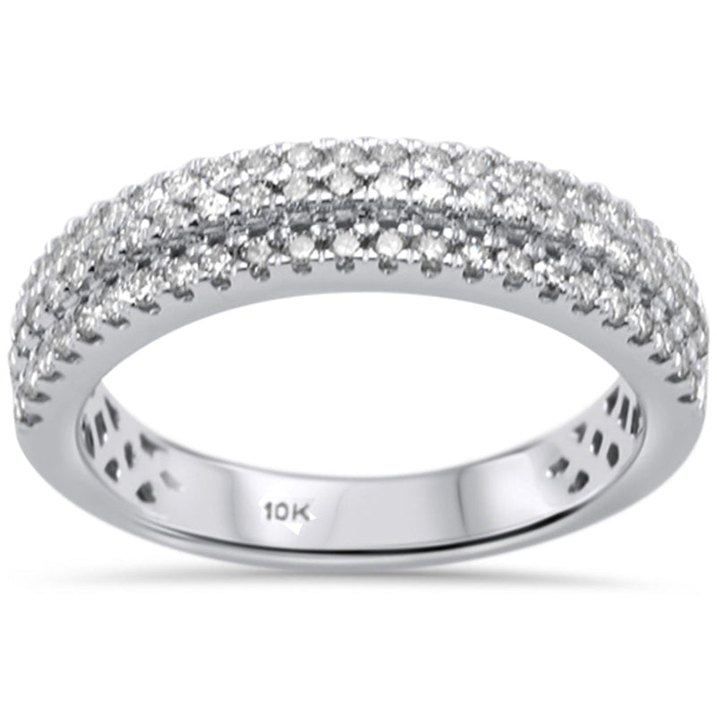 DIAMOND CLOSEOUT! .50ct 10K White Gold Diamond Ladies Band Ring Band Size 6.5