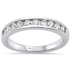 DIAMOND CLOSEOUT!  .50ct 14K White Gold Diamond Men's Wedding Band Ring Size 10