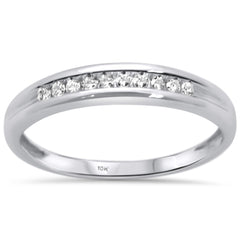 DIAMOND CLOSEOUT! .10ct 10K White Gold Diamond Ladies Wedding Band Ring Size 6.5