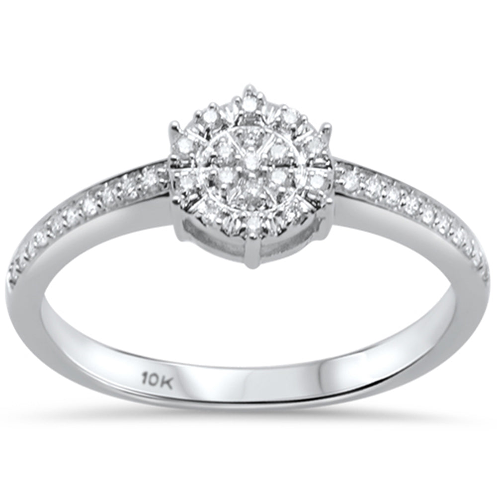 DIAMOND CLOSEOUT! .15ct G SI 10K White Gold Diamond Solitaire Engagement Ring Size 6.5