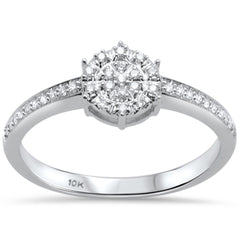 DIAMOND CLOSEOUT! .15ct G SI 10K White Gold Diamond Solitaire Engagement Ring Size 6.5