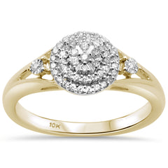 DIAMOND CLOSEOUT! .20ct G SI 10K Yellow Gold Diamond Engagement Ring Size 6.5