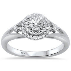 DIAMOND CLOSEOUT! .20ct G SI 10K White Gold Diamond Engagement Ring Size 6.5