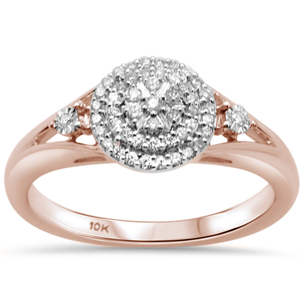 DIAMOND CLOSEOUT! .20ct G SI 10K Rose Gold Diamond Engagement Ring Size 6.5