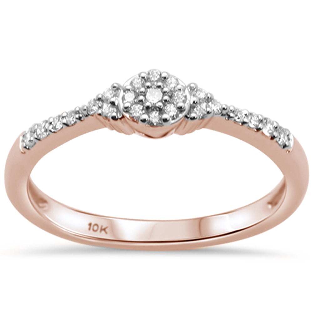 DIAMOND CLOSEOUT! .15ct G SI 10K Rose Gold Diamond Solitaire Engagement Ring Size 6.5