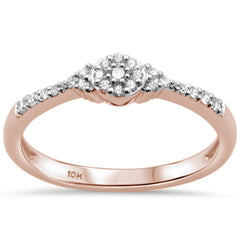DIAMOND CLOSEOUT! .15ct G SI 10K Rose Gold Diamond Solitaire Engagement Ring Size 6.5
