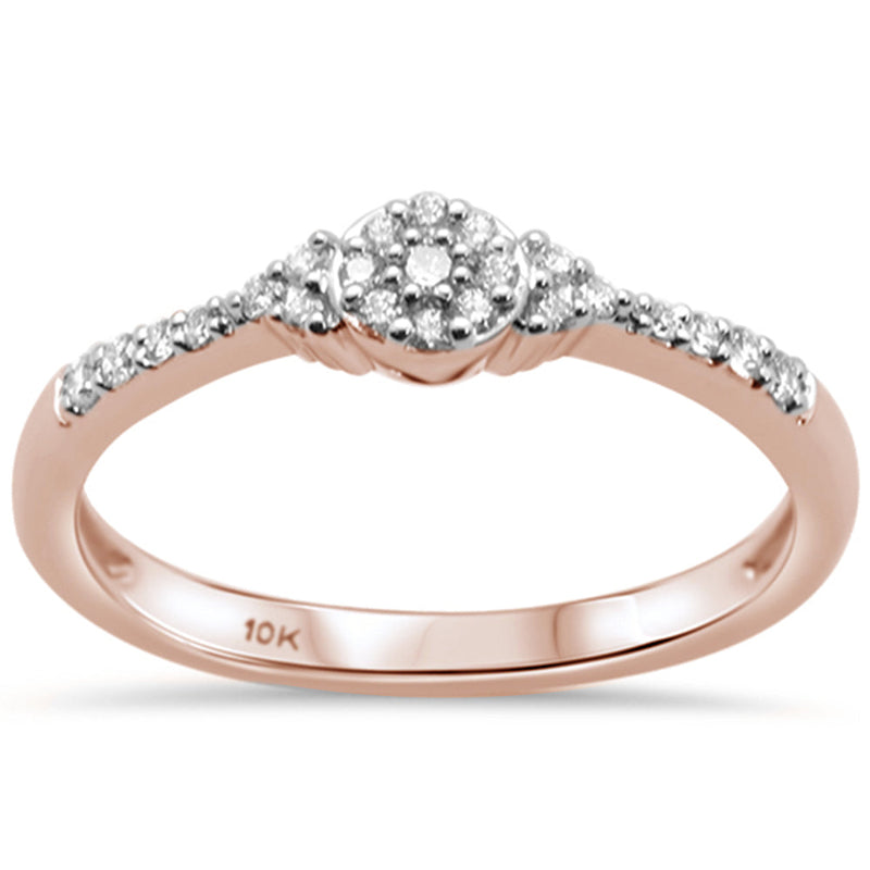 DIAMOND CLOSEOUT! .15ct G SI 10K Rose Gold Diamond Solitaire Engagement Ring Size 6.5