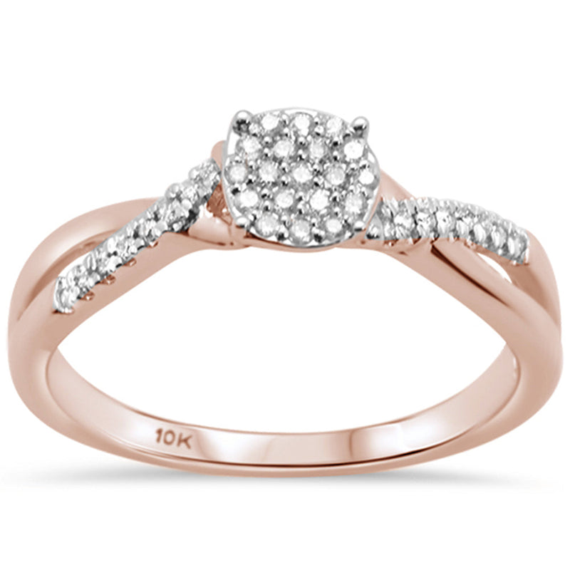 DIAMOND CLOSEOUT! .15ct G SI 10K Rose Gold Diamond Solitaire Engagement Ring Size 6.5