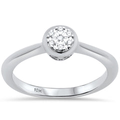 DIAMOND CLOSEOUT! .05ct G SI 10K White Gold Diamond Solitaire Engagement Ring Size 6.5