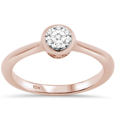 DIAMOND CLOSEOUT! .05ct G SI 10K Rose Gold Diamond Solitaire Engagement Ring Size 6.5