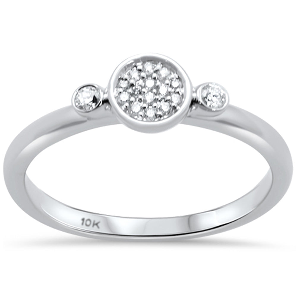 DIAMOND CLOSEOUT! .10ct G SI 10K White Gold Diamond Solitaire Engagement Ring Size 6.5