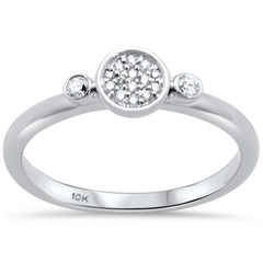 DIAMOND CLOSEOUT! .10ct G SI 10K White Gold Diamond Solitaire Engagement Ring Size 6.5