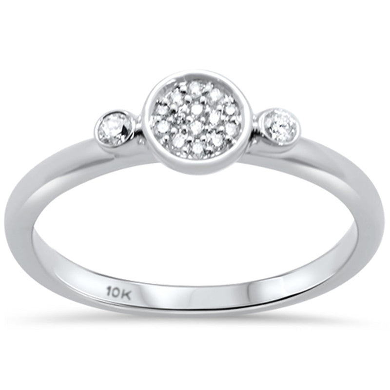 DIAMOND CLOSEOUT! .10ct G SI 10K White Gold Diamond Solitaire Engagement Ring Size 6.5