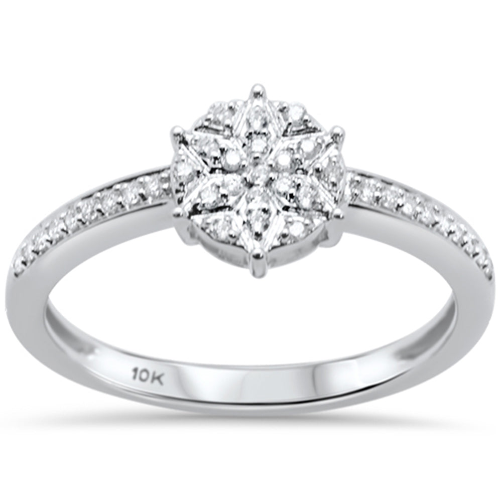DIAMOND CLOSEOUT! .17ct G SI 10K White Gold Diamond Engagement Promise Ring