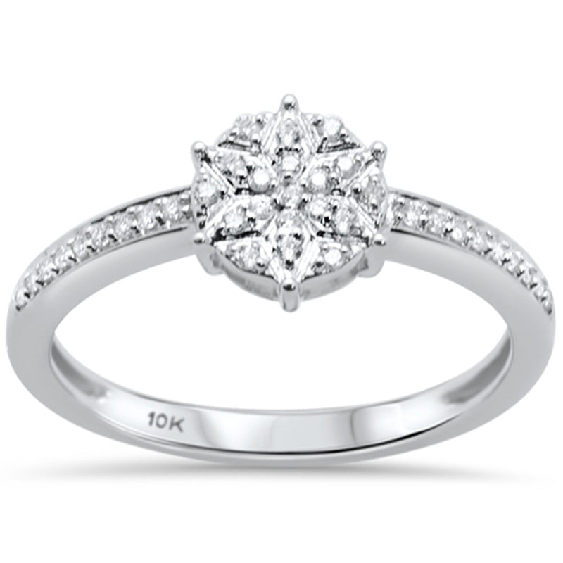 DIAMOND CLOSEOUT! .17ct G SI 10K White Gold Diamond Engagement Promise Ring
