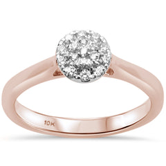 DIAMOND CLOSEOUT! .15ct G SI 10K Rose Gold Round Diamond Engagement Promise Ring Size 6.5