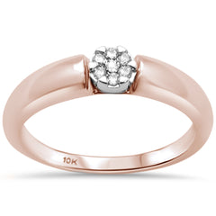 DIAMOND CLOSEOUT! .10ct G SI 10K Rose Gold Round Diamond Engagement Promise Ring Size 6.5