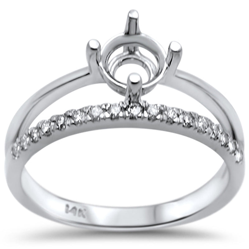 DIAMOND CLOSEOUT! .21ct F SI 14K White Gold Diamond Engagement Ring Size 6.5