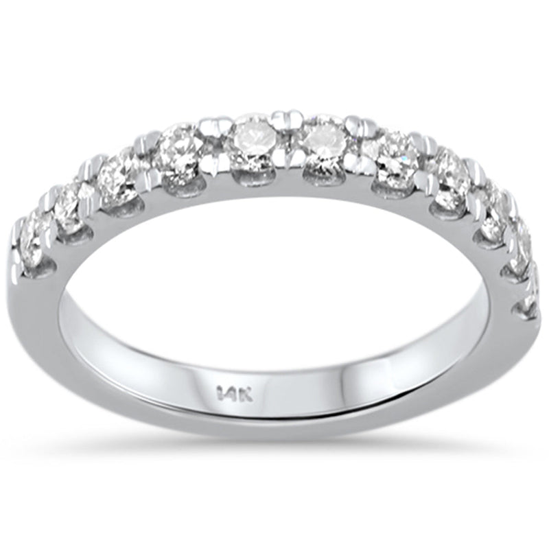 DIAMOND CLOSEOUT!  .77ct G SI 14K White Gold Diamond Wedding Band Ring Size 6.5