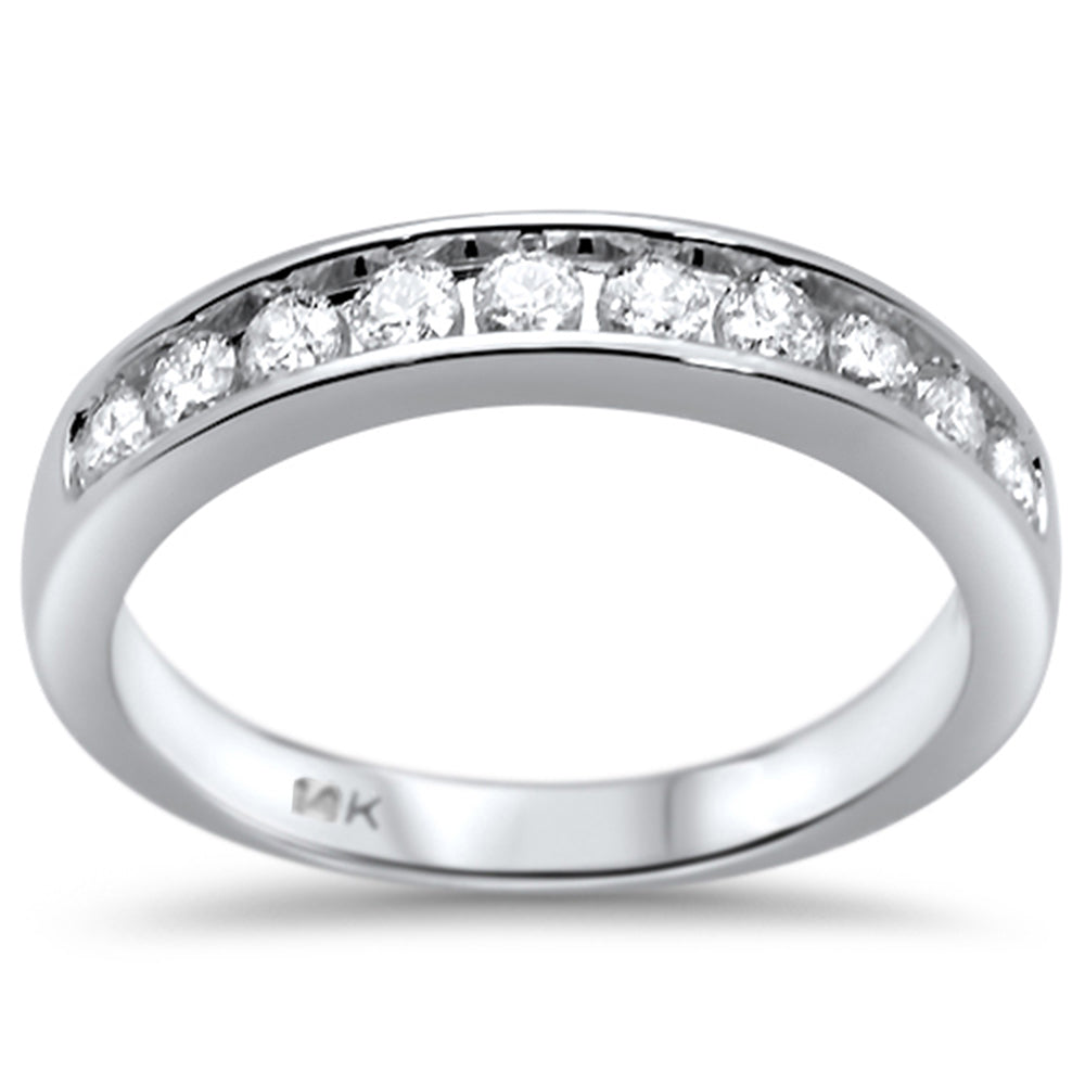 DIAMOND CLOSEOUT! .73ct G SI 14K White Gold Diamond Men's Ring Size 10
