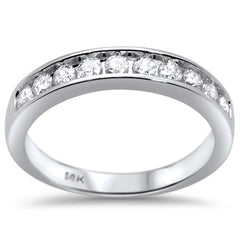 DIAMOND CLOSEOUT! .73ct G SI 14K White Gold Diamond Men's Ring Size 10