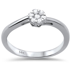 DIAMOND CLOSEOUT! .20ct G SI 14K White Gold Diamond Ring Size 6.5