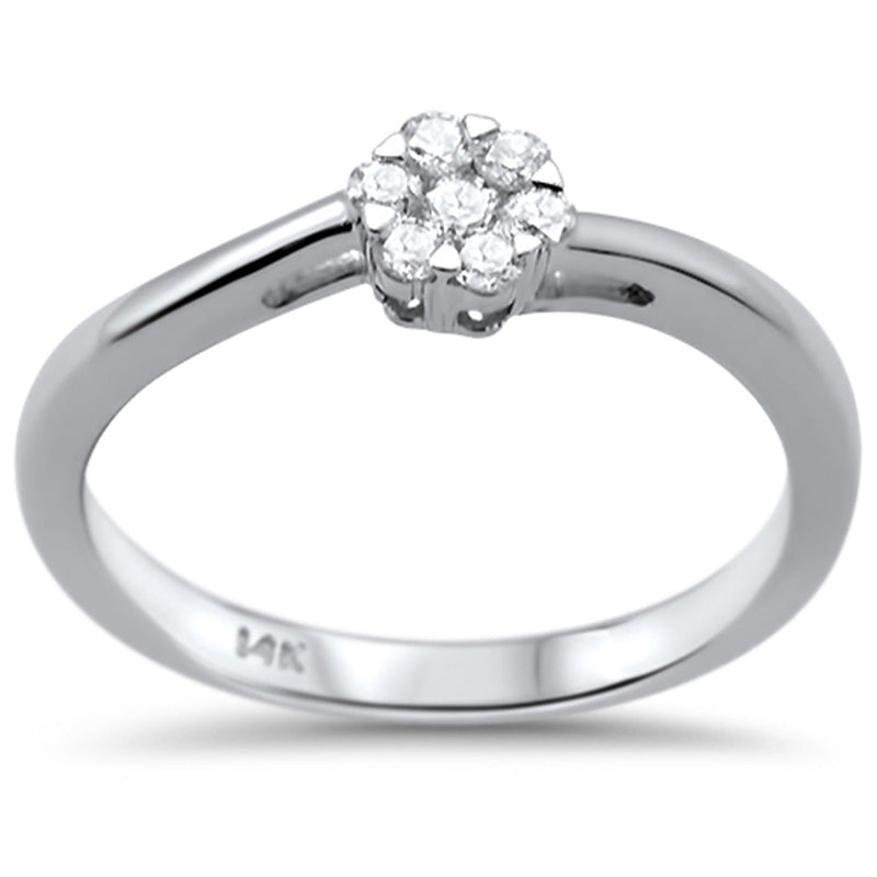 DIAMOND CLOSEOUT! .20ct G SI 14K White Gold Diamond Ring Size 6.5