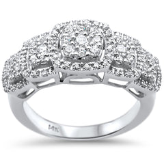 DIAMOND CLOSEOUT! .76ct G SI 14K White Gold Diamond Engagement Ring Size 6.5