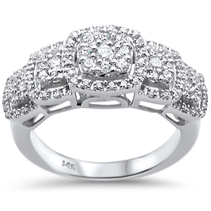 DIAMOND CLOSEOUT! .76ct G SI 14K White Gold Diamond Engagement Ring Size 6.5