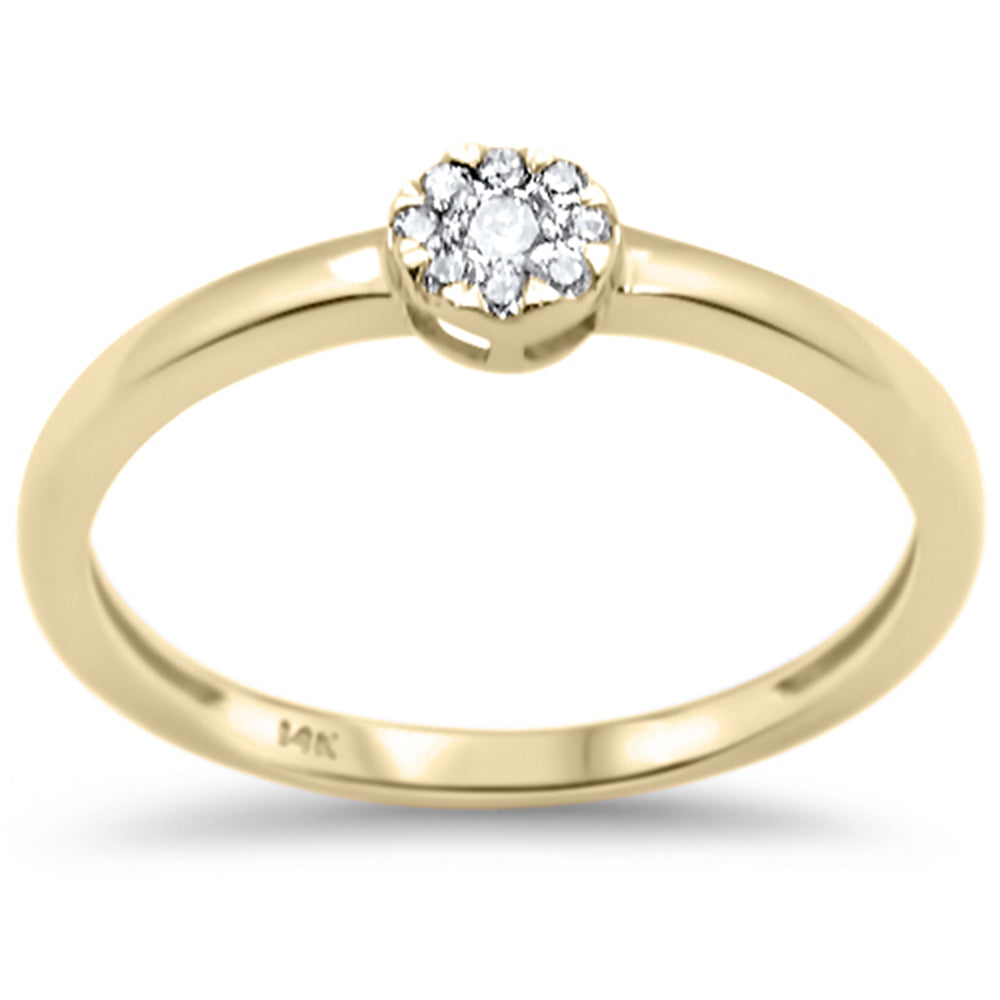 DIAMOND CLOSEOUT! .17ct G SI 14K Yellow Gold Diamond Solitaire Ring Size 6.5