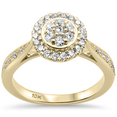DIAMOND CLOSEOUT! .51ct G SI 10K Yellow Gold Round Diamond Engagement Ring Size 6.5