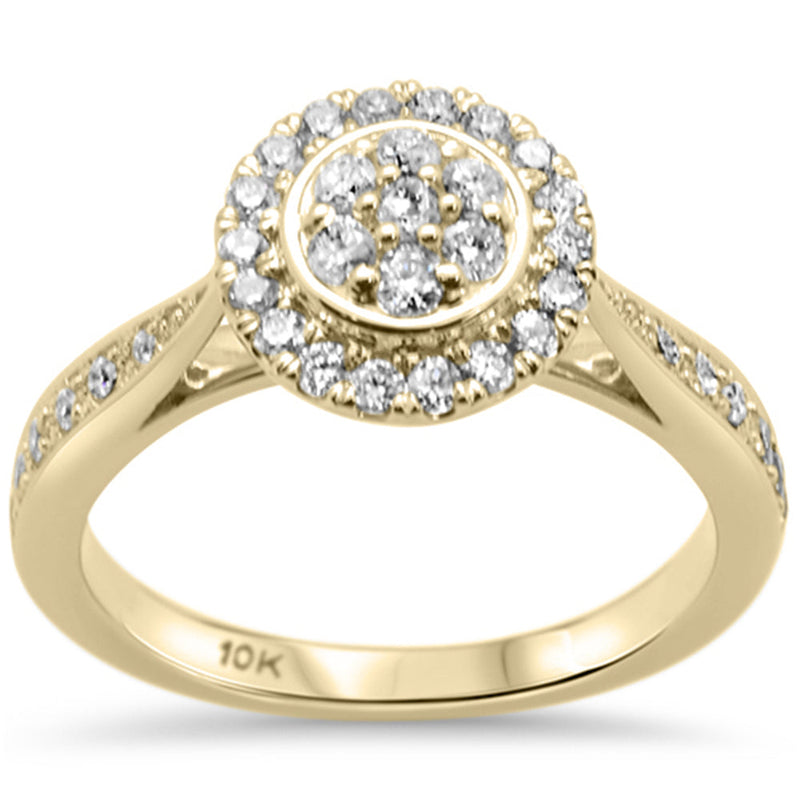 DIAMOND CLOSEOUT! .51ct G SI 10K Yellow Gold Round Diamond Engagement Ring Size 6.5