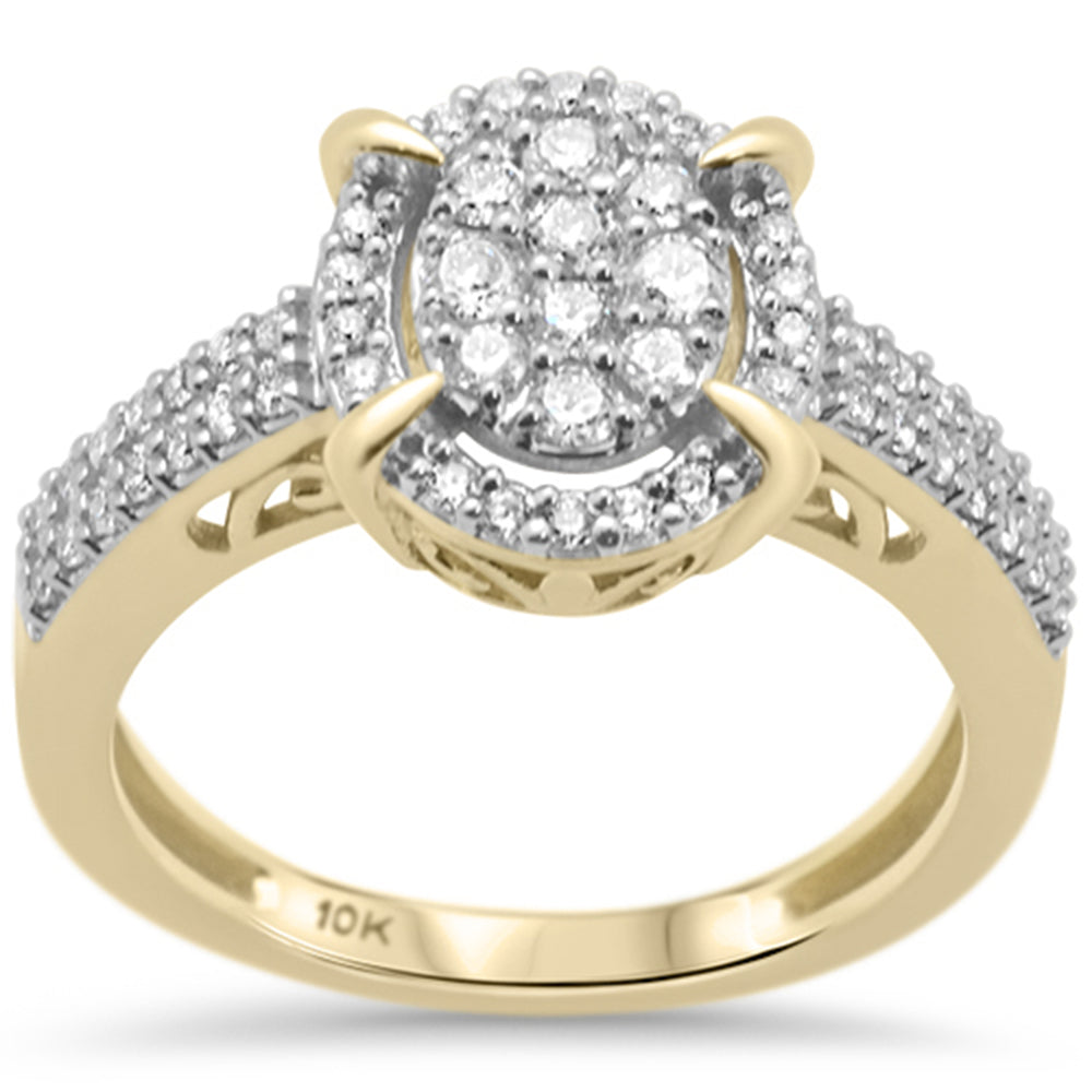 DIAMOND CLOSEOUT! .50ct G SI 10K Yellow Gold Diamond Engagement Ring Size 6.5