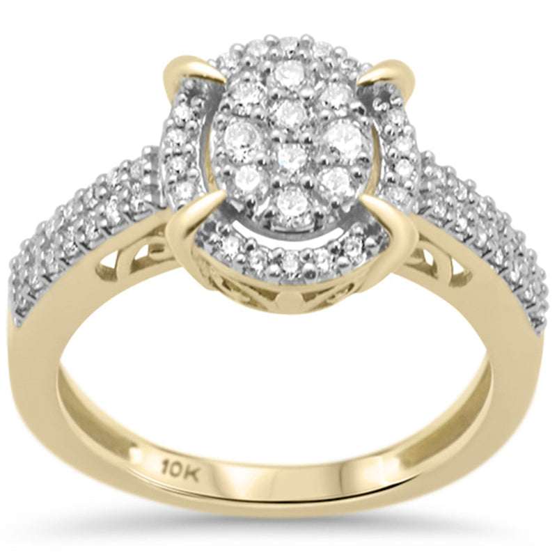 DIAMOND CLOSEOUT! .50ct G SI 10K Yellow Gold Diamond Engagement Ring Size 6.5