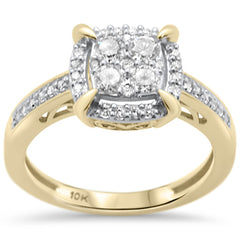 DIAMOND CLOSEOUT! .49ct G SI 10K Yellow Gold Round Diamond Engagement Ring Size 6.5