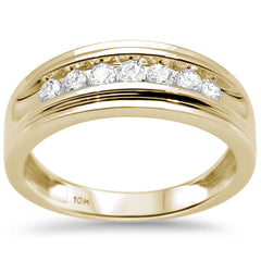 DIAMOND CLOSEOUT!  .53ct G SI 10K Yellow Gold Diamond Men's Band Ring Size 10