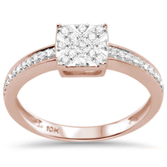 DIAMOND CLOSEOUT!  .18ct F SI 10K Rose Gold Diamond Engagement Ring Size 6.5