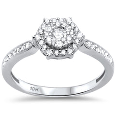 DIAMOND CLOSEOUT! .40ct F SI 10K White Gold Diamond Engagement Ring Size 6.5