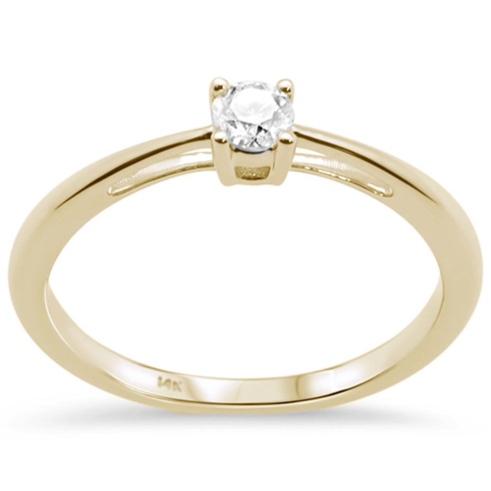 DIAMOND CLOSEOUT! .15ct G SI 14K Yellow Gold Diamond Solitaire Diamond Ring Size 6.5