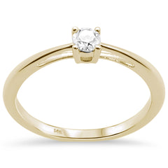DIAMOND CLOSEOUT! .15ct G SI 14K Yellow Gold Diamond Solitaire Diamond Ring Size 6.5