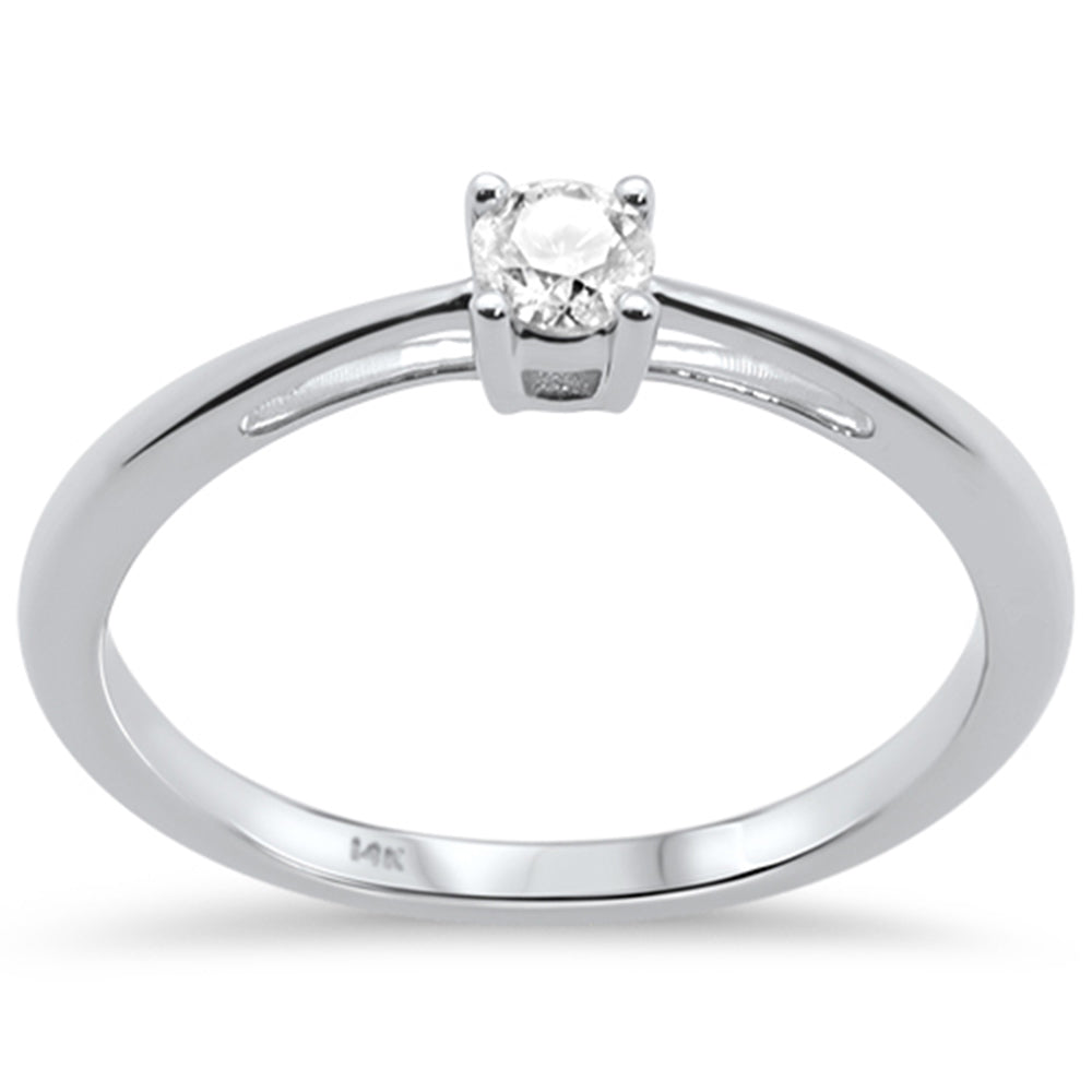DIAMOND CLOSEOUT! .18ct G SI 14K White Gold Diamond Solitaire Diamond Ring Size 6.5