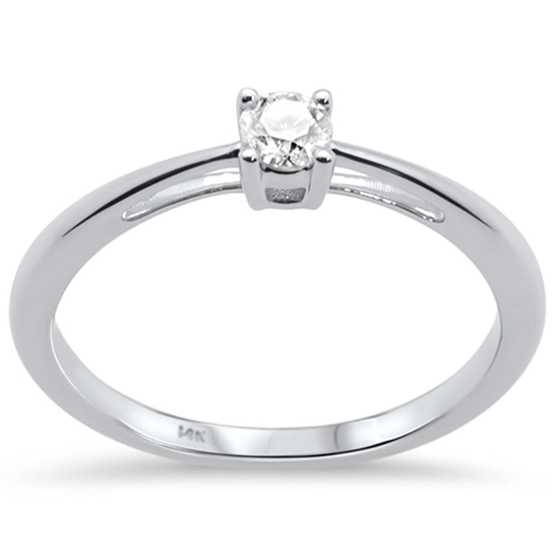 DIAMOND CLOSEOUT! .18ct G SI 14K White Gold Diamond Solitaire Diamond Ring Size 6.5