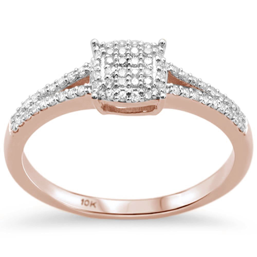 DIAMOND CLOSEOUT! .31CT G SI 10KT Rose Gold Diamond Round Engagement Ring Size 6.5