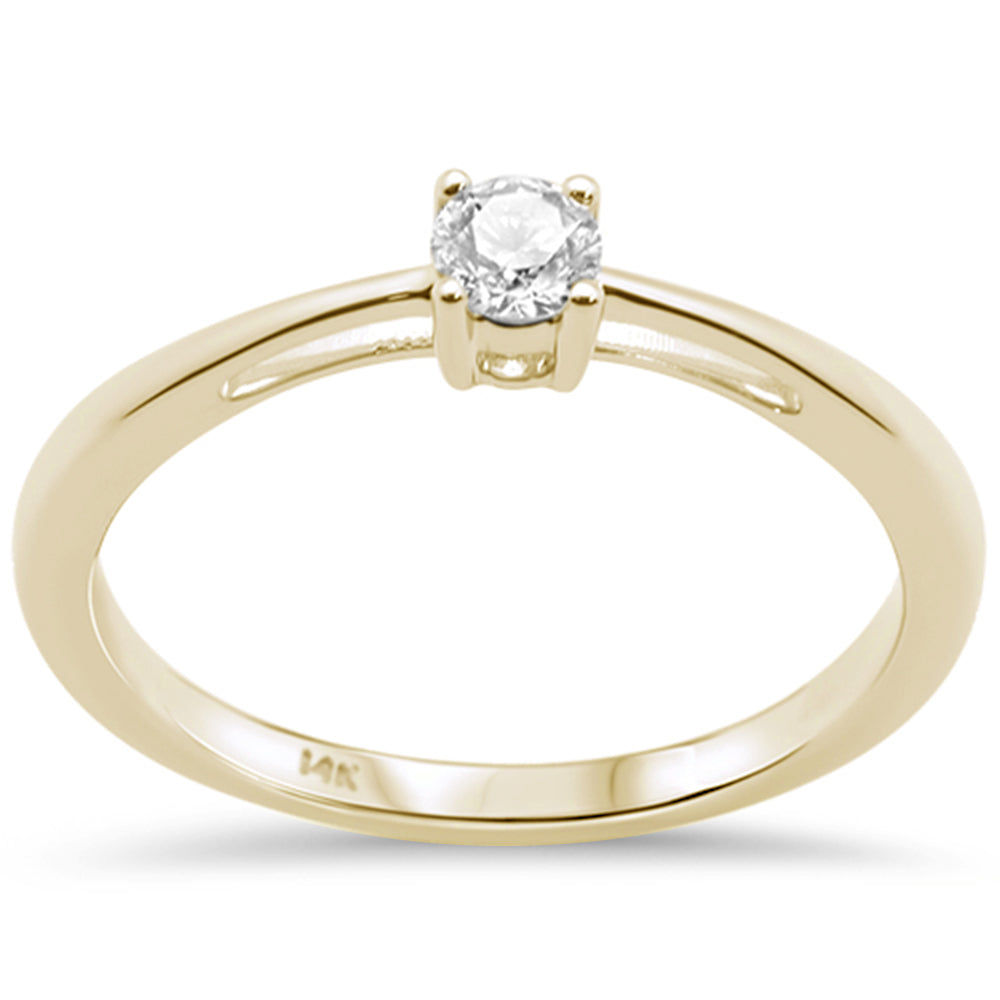 DIAMOND CLOSEOUT!  .26ct G SI 14K Yellow Gold Diamond Solitaire Ring Size 6.5