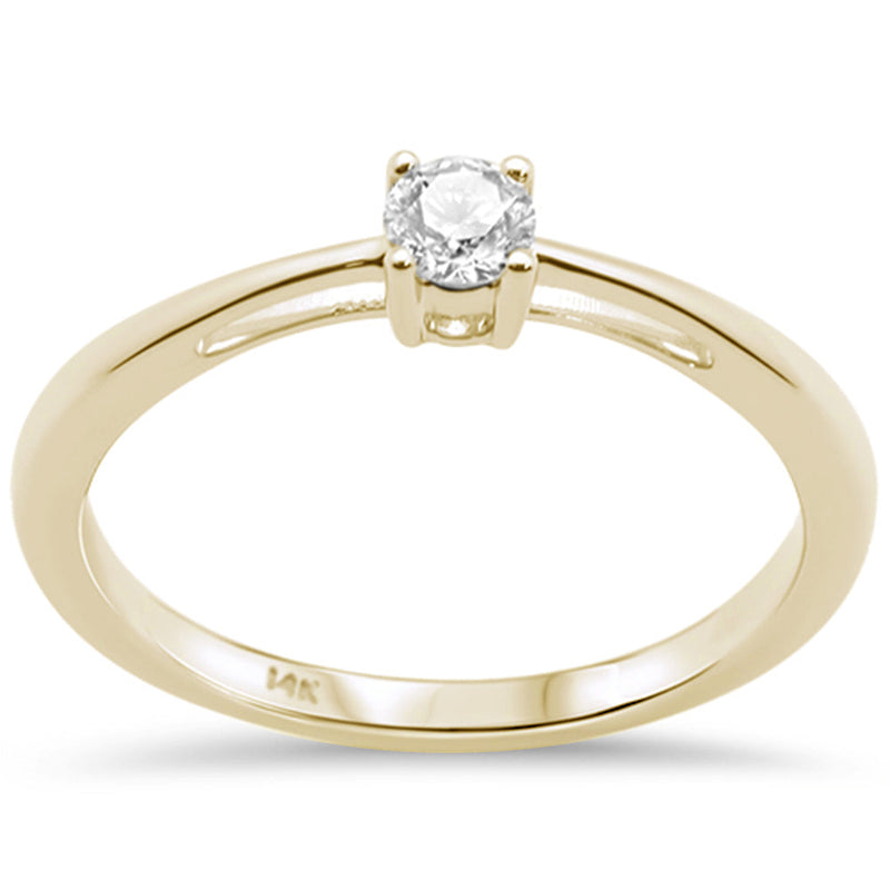 DIAMOND CLOSEOUT!  .26ct G SI 14K Yellow Gold Diamond Solitaire Ring Size 6.5