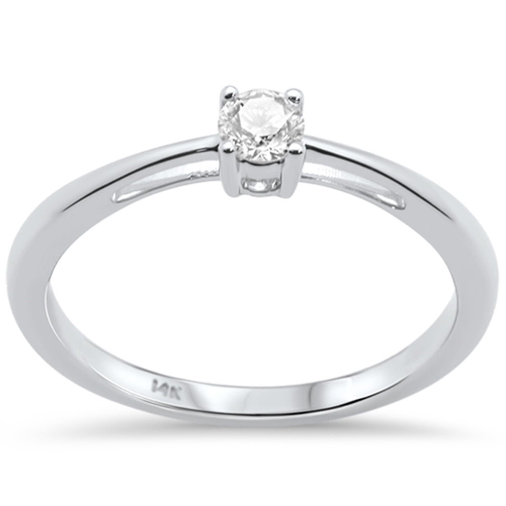 DIAMOND CLOSEOUT!  .24ct G SI 14K White Gold Diamond Solitaire Ring Size 6.5